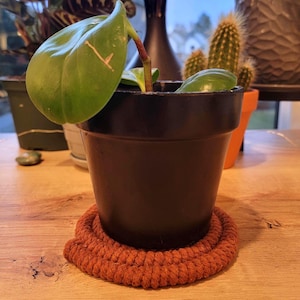 Macrame Coaster 2 pack | Plant Drip Tray | Pot Holder