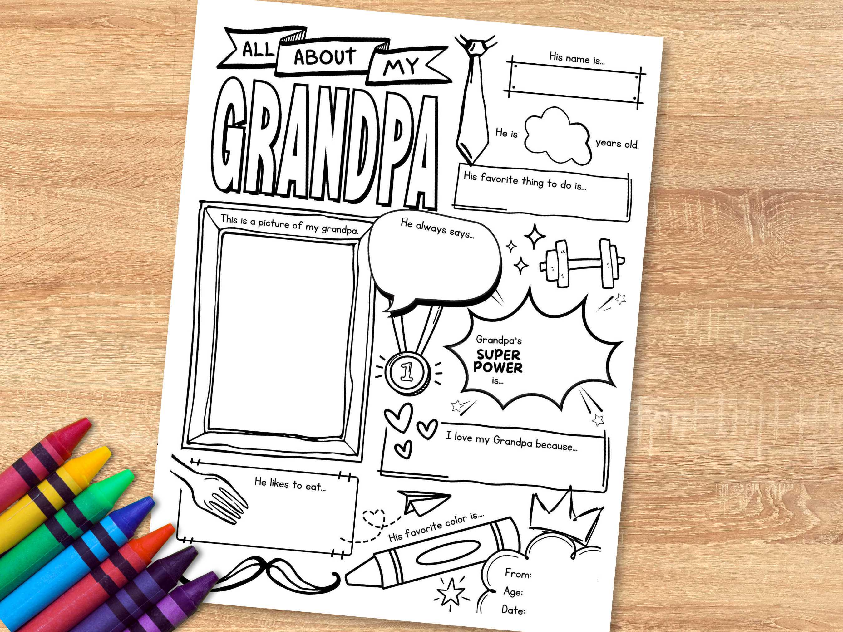 Printable Fathers Day Coloring Card | Fathers Day Activity for Kids ...