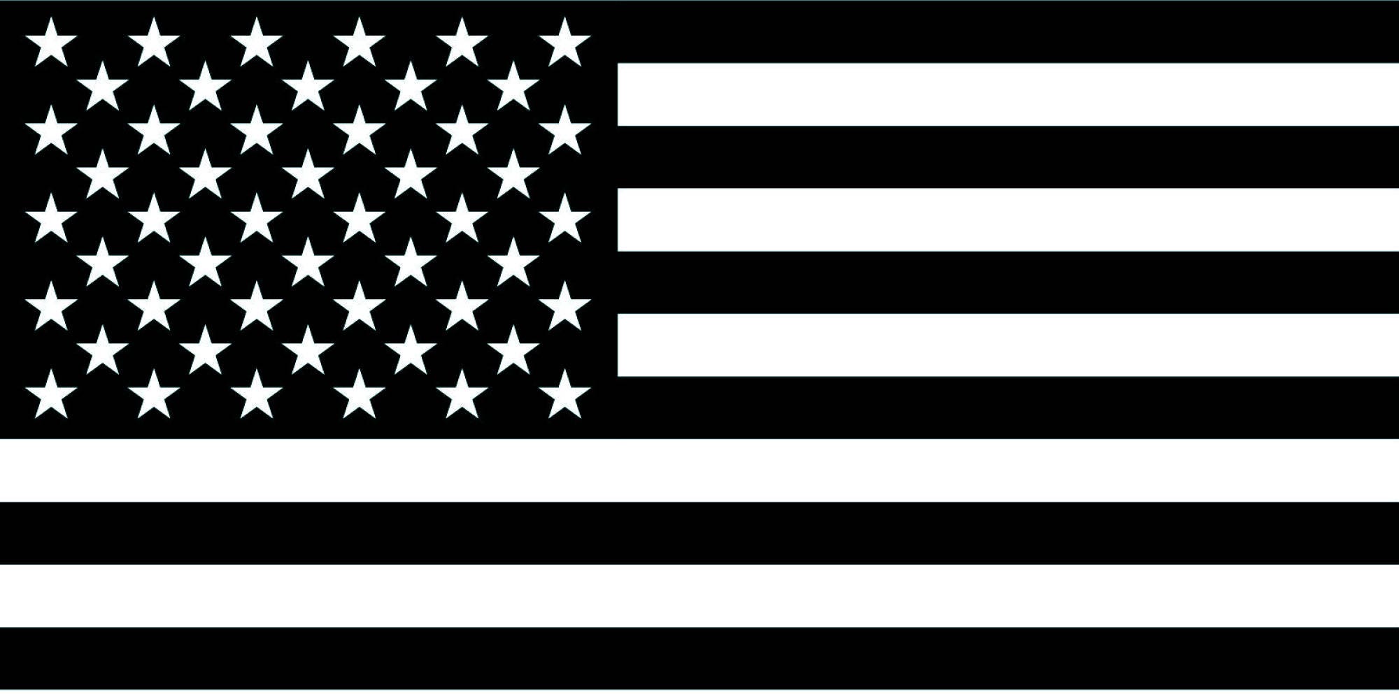 Black and White American Flag Vinyl Decal Etsy