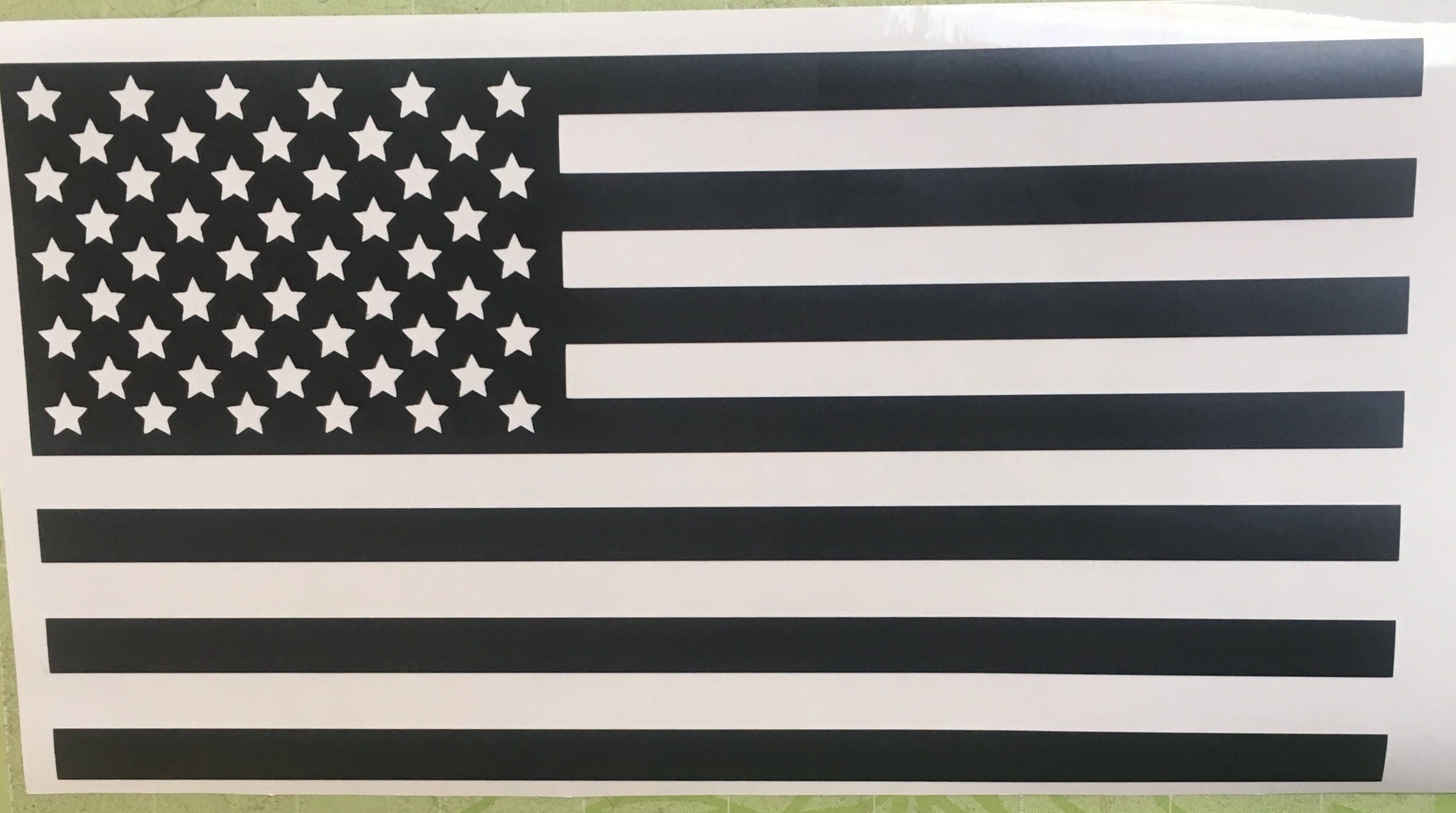 Black American Flag Vinyl Decal | Etsy