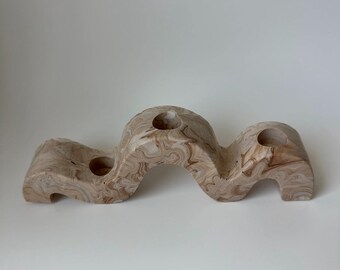 Vilma Candles sticks holder | custom colors | Jesmonite | Home Decor | Hand Made | Gift