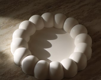 Jesmonite Bubble Tray Coaster – Handmade Custom Color Decorative Tray, Modern Minimalist Home Decor Gift