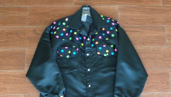 1980s Neon Western Disco Shirt - image 1