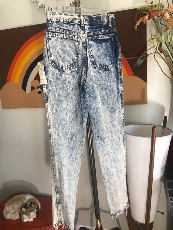 Hollywood Era 1980's Acid Wash Blue Jeans Cotton … - image 7