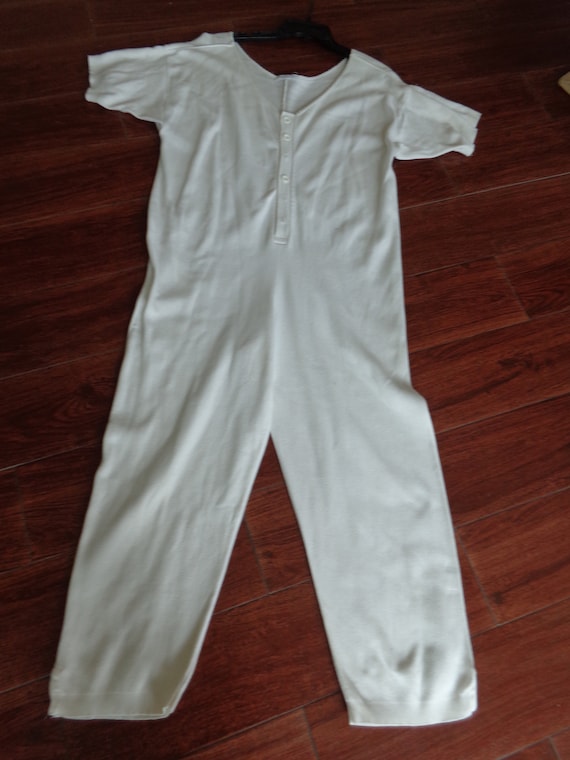 Joan Vass Jumpsuit VINTAGE Early 1990's White Cott