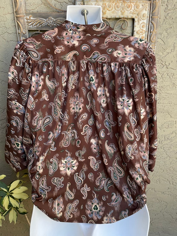 Westland Apparel 1970’s Ladies Paisley Bat Wing S… - image 5