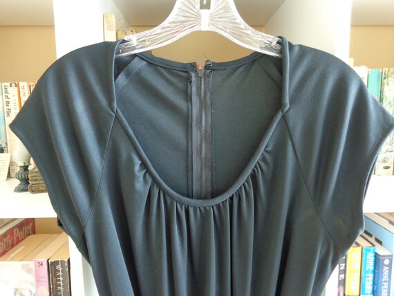 1970's Black Polyester Dress