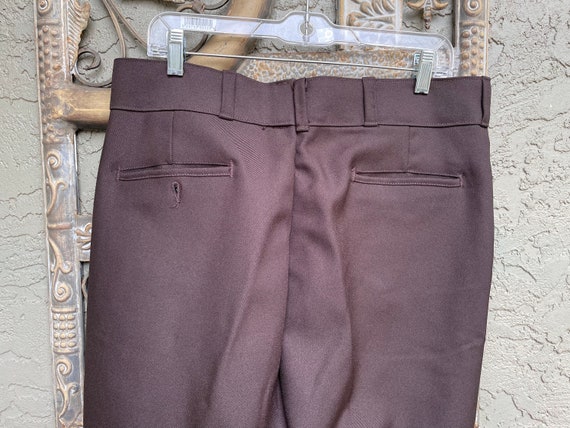 Dickies Men’s Vintage 1970’s Brown Polyester Pants - image 5