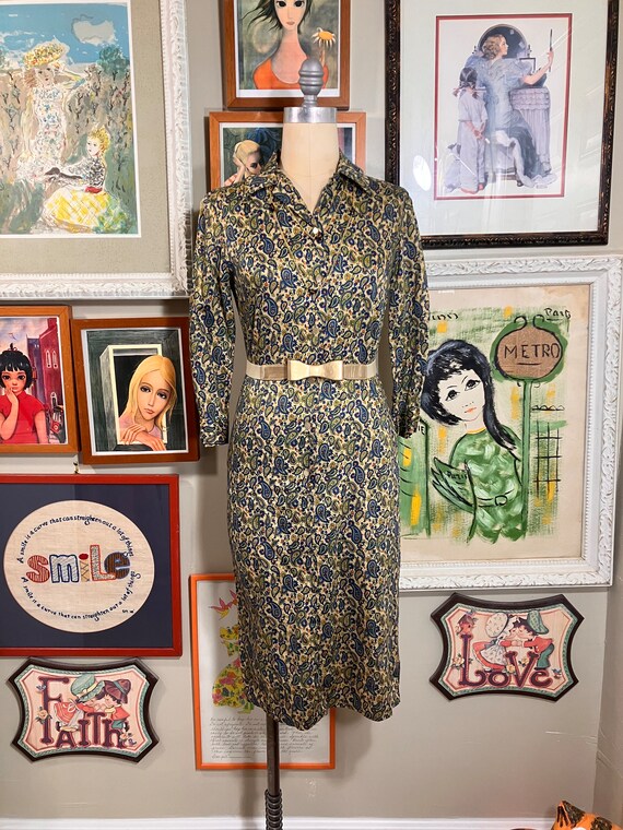 Marjorie Montgomery 1960s  Paisley Dress-deadstock - image 2