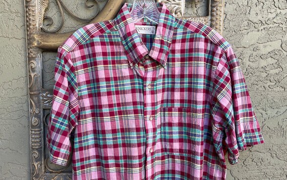 Knickers 1980’s Men’s Madras Shirt - image 1