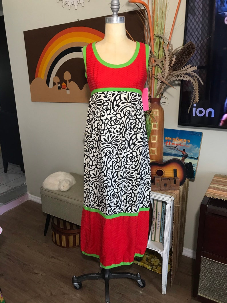 1960s Pique Maxi Dress image 3