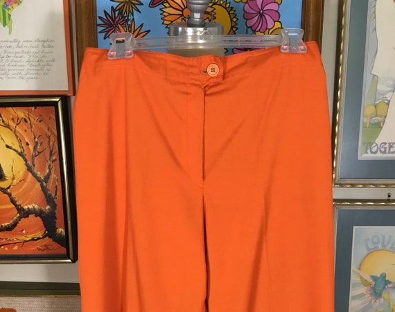 Departure 1970’s Women’s Orange Wide Leg Slacks - image 1