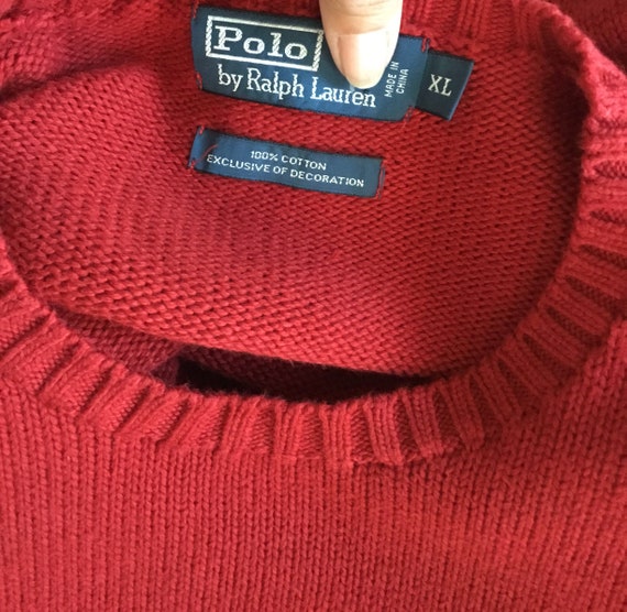 Ralph Lauren Polo Red 1980's Pullover Sweater - image 4