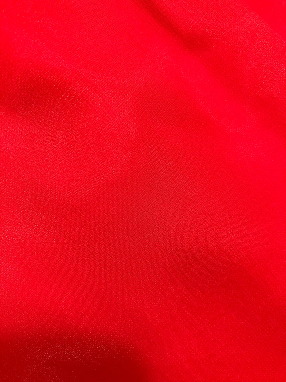 1960's Sleeveless Belted Red Silk Chiffon Holiday… - image 8