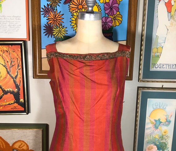 1960 s Raw Thai Silk Dress Wrap Etsy