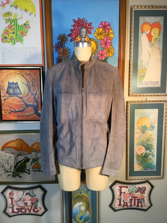 Gucci For Tom Ford 1980’s Men’s Suede Zip Jacket - image 2