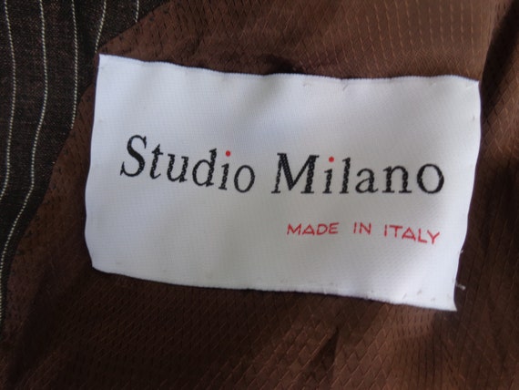 Studio Milano Italy Pure Linen Mens Brown White P… - image 9