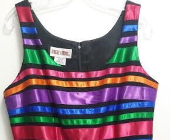 Maggy London 1980's Ribbon Dress - Size S