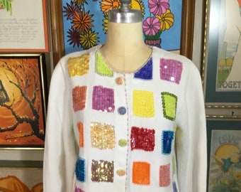 Berek 1980’s Women’s Sequins & Beaded Sweater