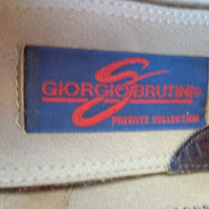 Giorgio Brutini 1980's Men's Brown Snake Skin Leather Loafers image 9