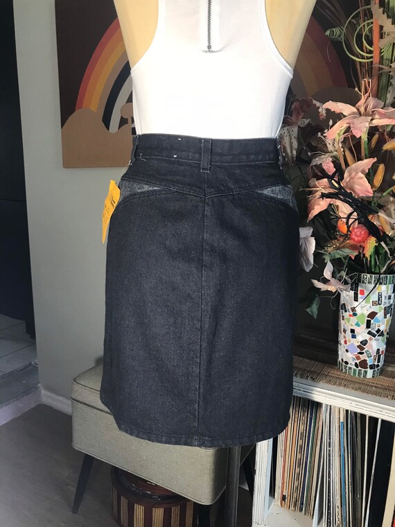 Stuffed Jeans 1980s Black Denim Mini Skirt - image 4