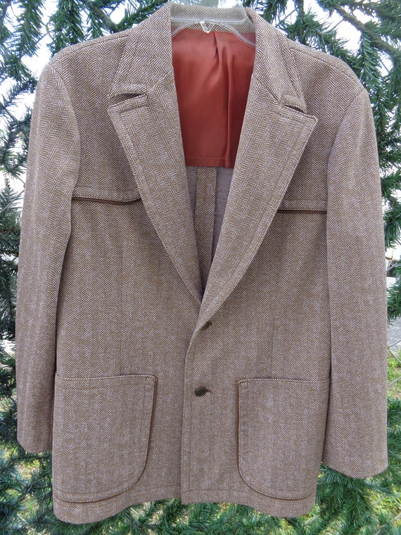 Amazing Suit LEE-VINTAGE 1970's Men's 3 Piece Brow