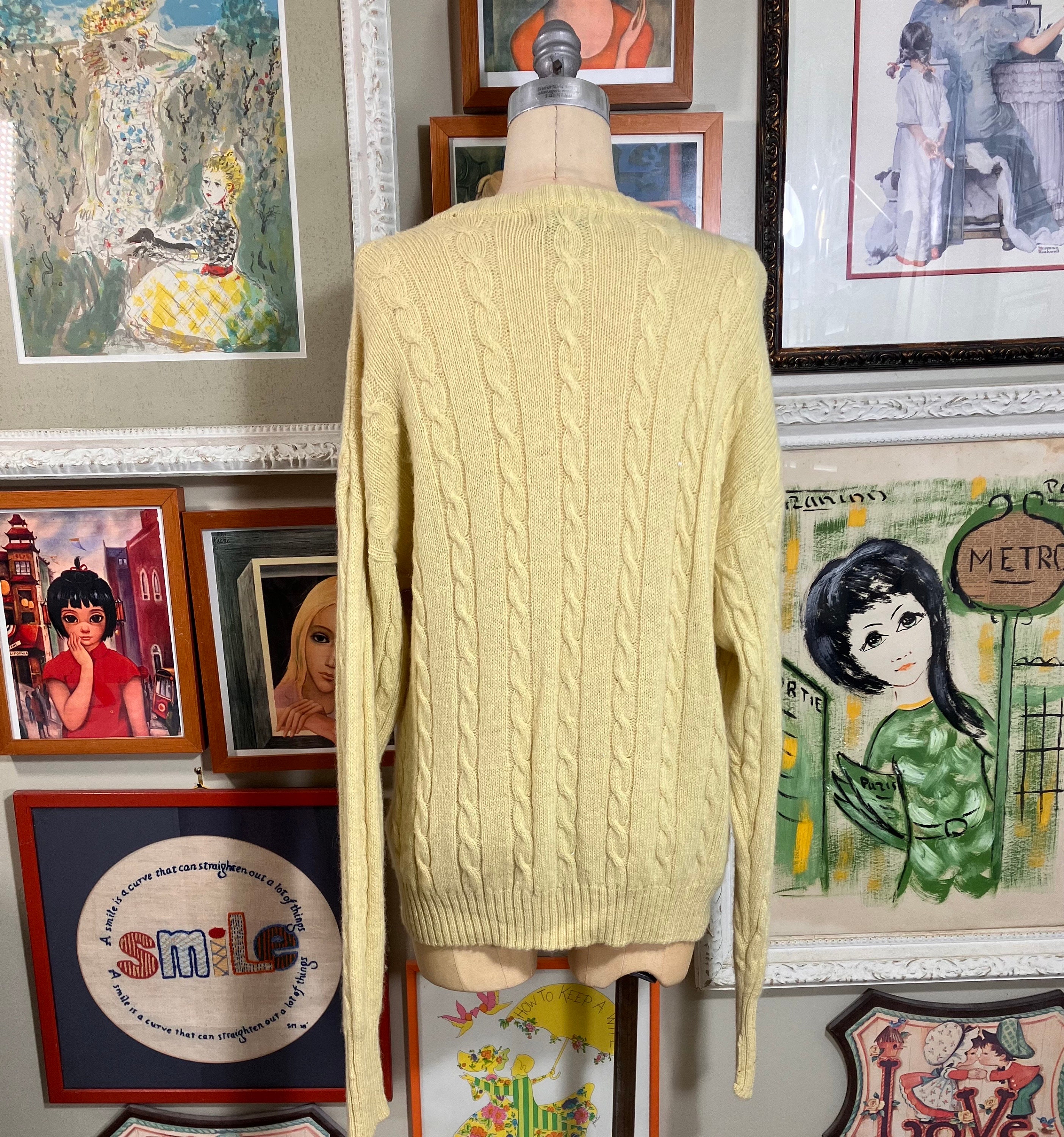 Vintage 80s Sweater Graphix Acrylic Men's Cardigan Sweater