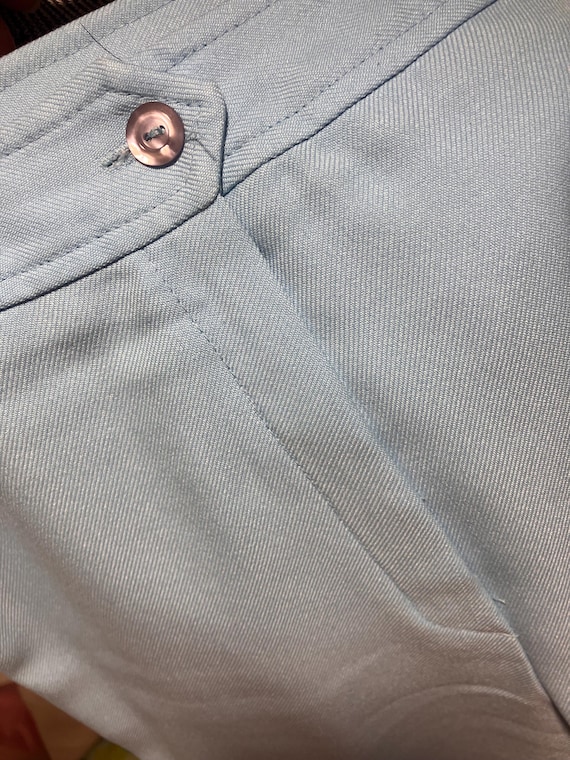 Circe 1970s Petite Light Blue Polyester Slacks NW… - image 4