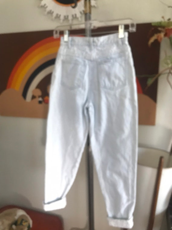 Sasson 1980'S Acid Wash Denim Jeans With Lace - image 6