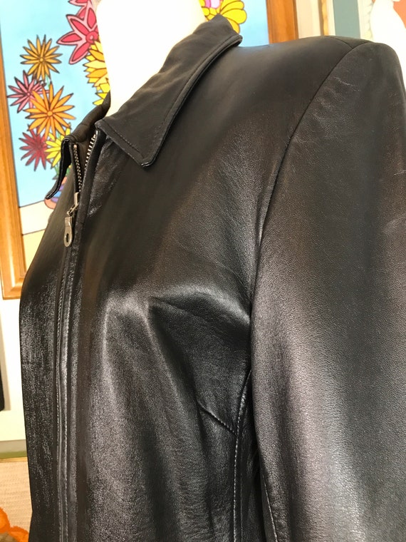 YBS 1990's Black Leather Jacket - image 4