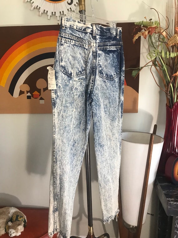 Hollywood Era 1980's Acid Wash Blue Jeans Cotton … - image 3