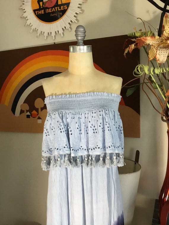Studio West 1980's Bohemian Gauze Dress/Skirt Dead … Gem