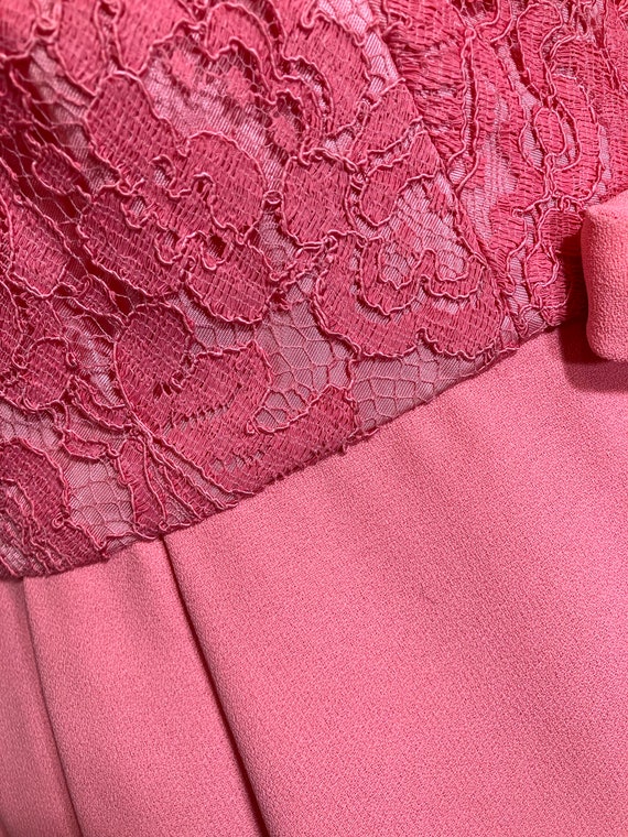 1960's Rose Pink Lace Dress - image 5