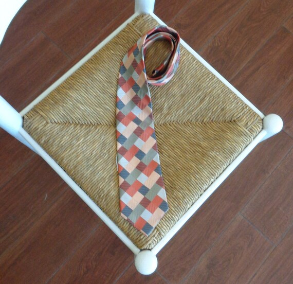 Geoffrey Beene 1970s Checkerboard Necktie - image 3