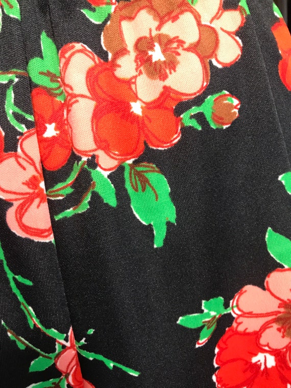 1970's Polyester Floral Skirt - image 3