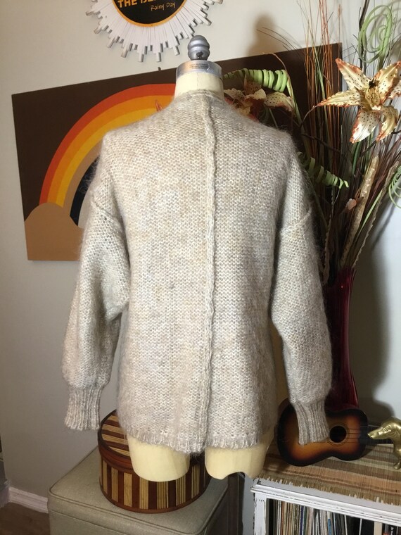 Liz Claiborne 1980's Mohair Blend Cardigan Sweater - image 5