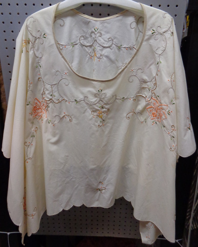 1970's Poncho Embroidered image 2