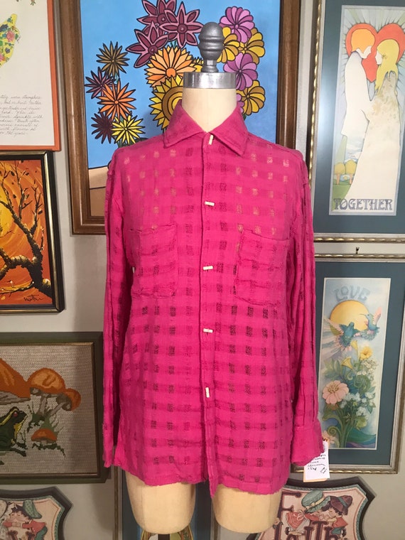 Jaime Acapulco 1980’s Hot Pink Shirt - image 2