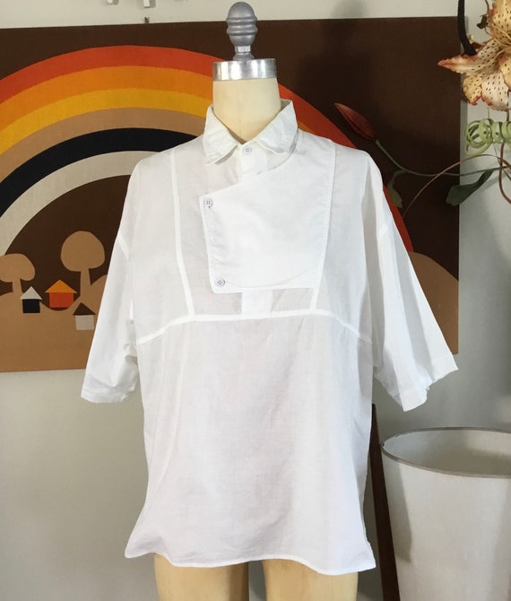 Sasson 1980's Unisex White Cotton Shirt - image 2