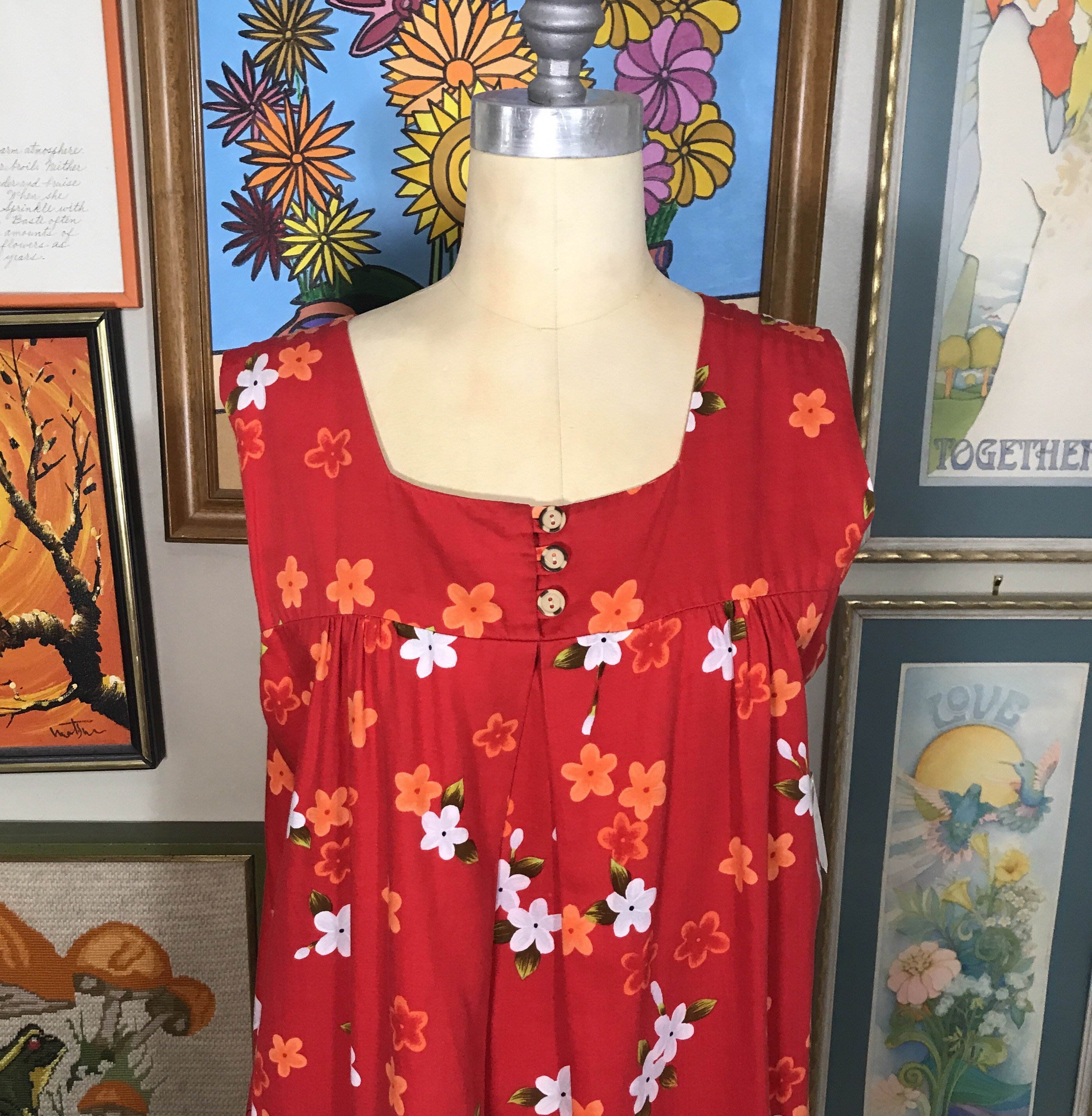 Moo Moo Dress Vintage 1960s Hawaiian - Etsy