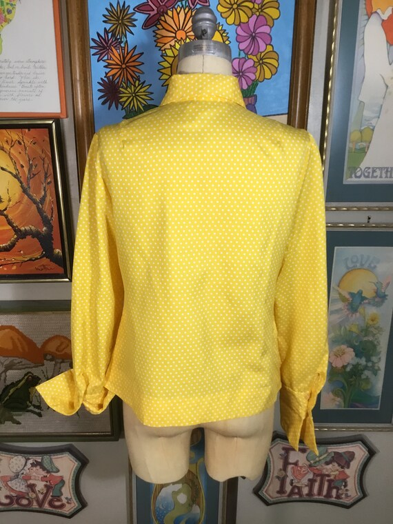 California Girl 1970’s Polka Dot Blouse (NWT) - image 5