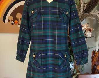 Carlette 1960's School Girl Plaid Ladies/Teen's Dress
