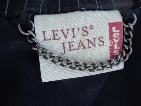 Levi's Jeans 1990's 2 Piece Ladies Pin Stripe Suit - image 8