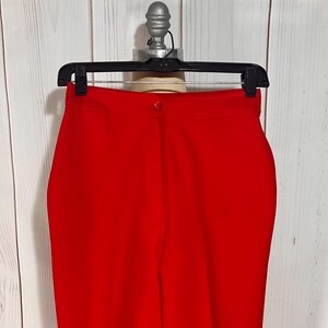 Circe 1970s Red Petite Polyester Slacks Deadstock nwt