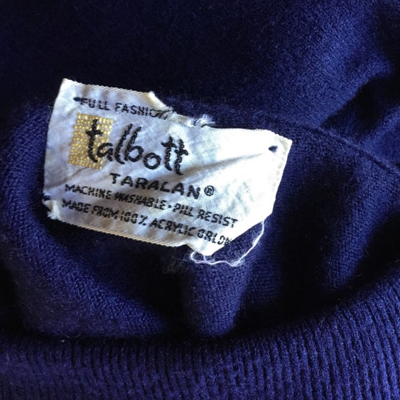 Talbott Taralan Women's 1960's Navy Sweater Vest - image 5