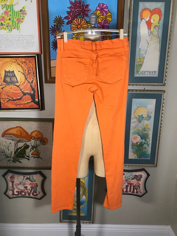 APHRODITE 1990's Skinny Jeans Orange size 7 hip h… - image 4