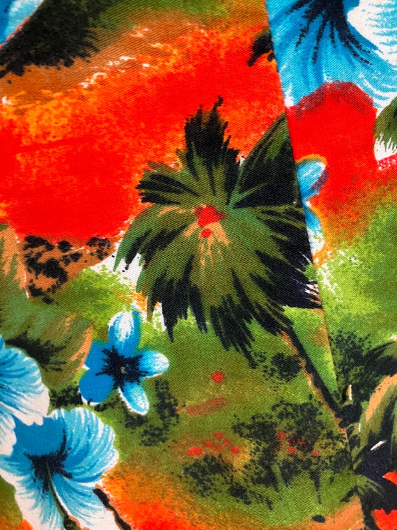 Hukilau Fashions 1960's Beautiful Flower Print Ha… - image 4