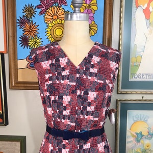 1970's Double Knit Polyester Dress image 1
