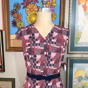 1970's Double Knit Polyester Dress image 1