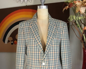 Jordan Marsh Florida 1970's Men's Plaid Jacket